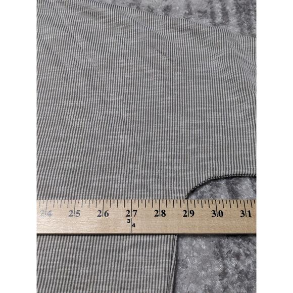 Donni Open Front Cardigan Sweater Women One Size OSFA Gray Pinstriped Pockets - Picture 10 of 11
